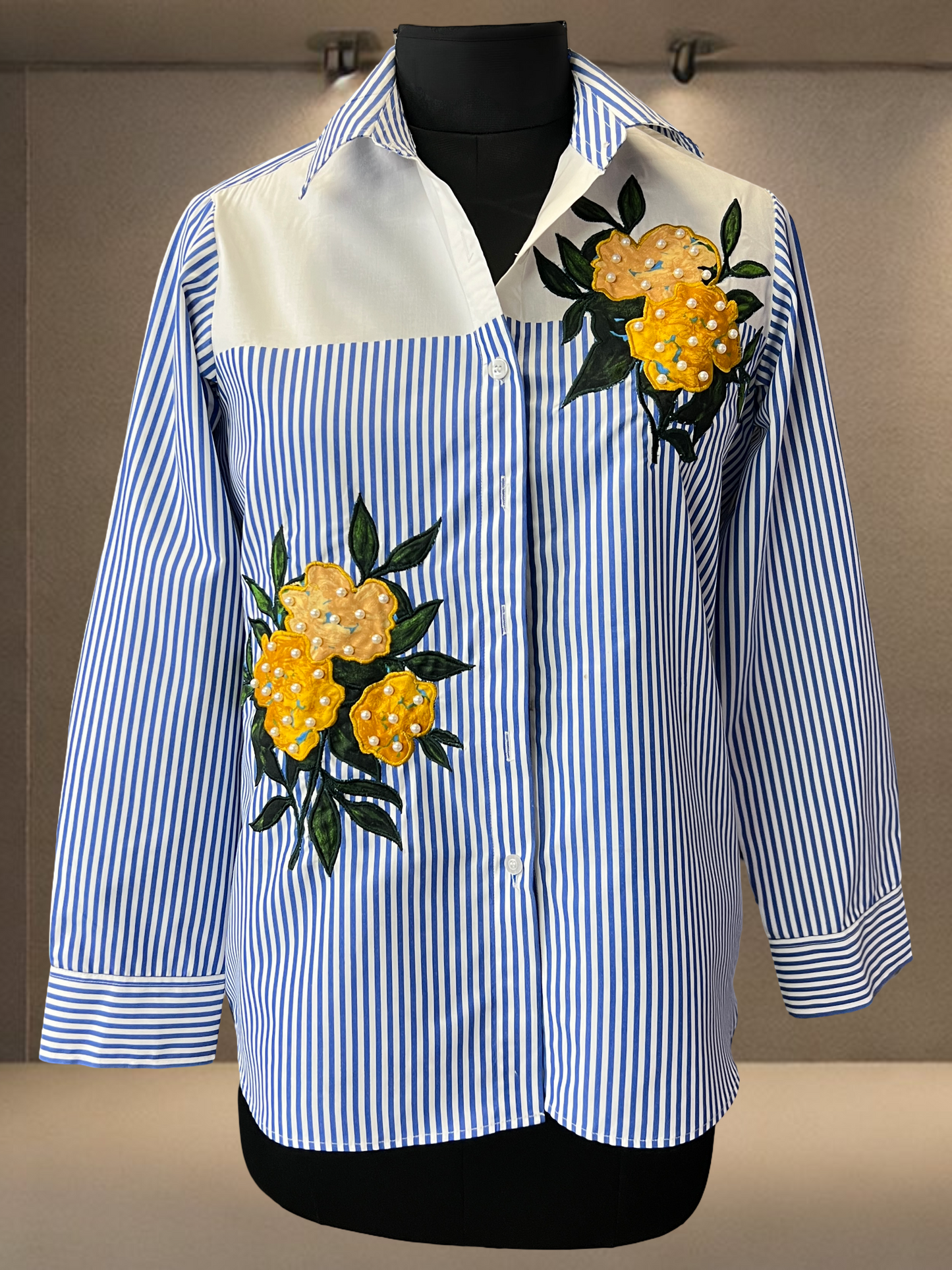 Striped & Floral Appliqué