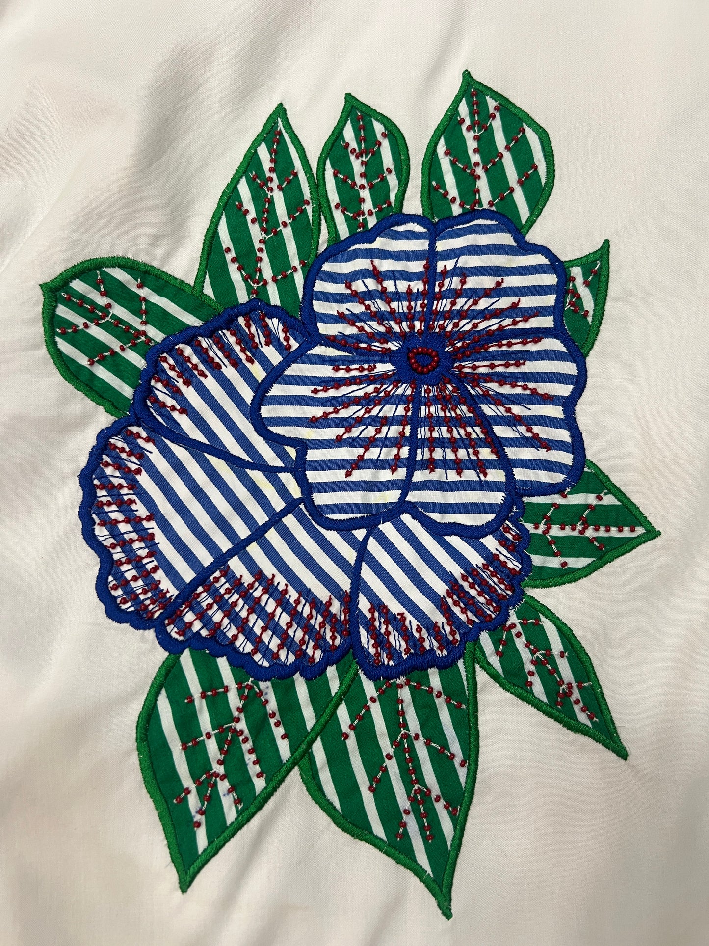 Pristine White Floral Embroidered Dolman Shirt
