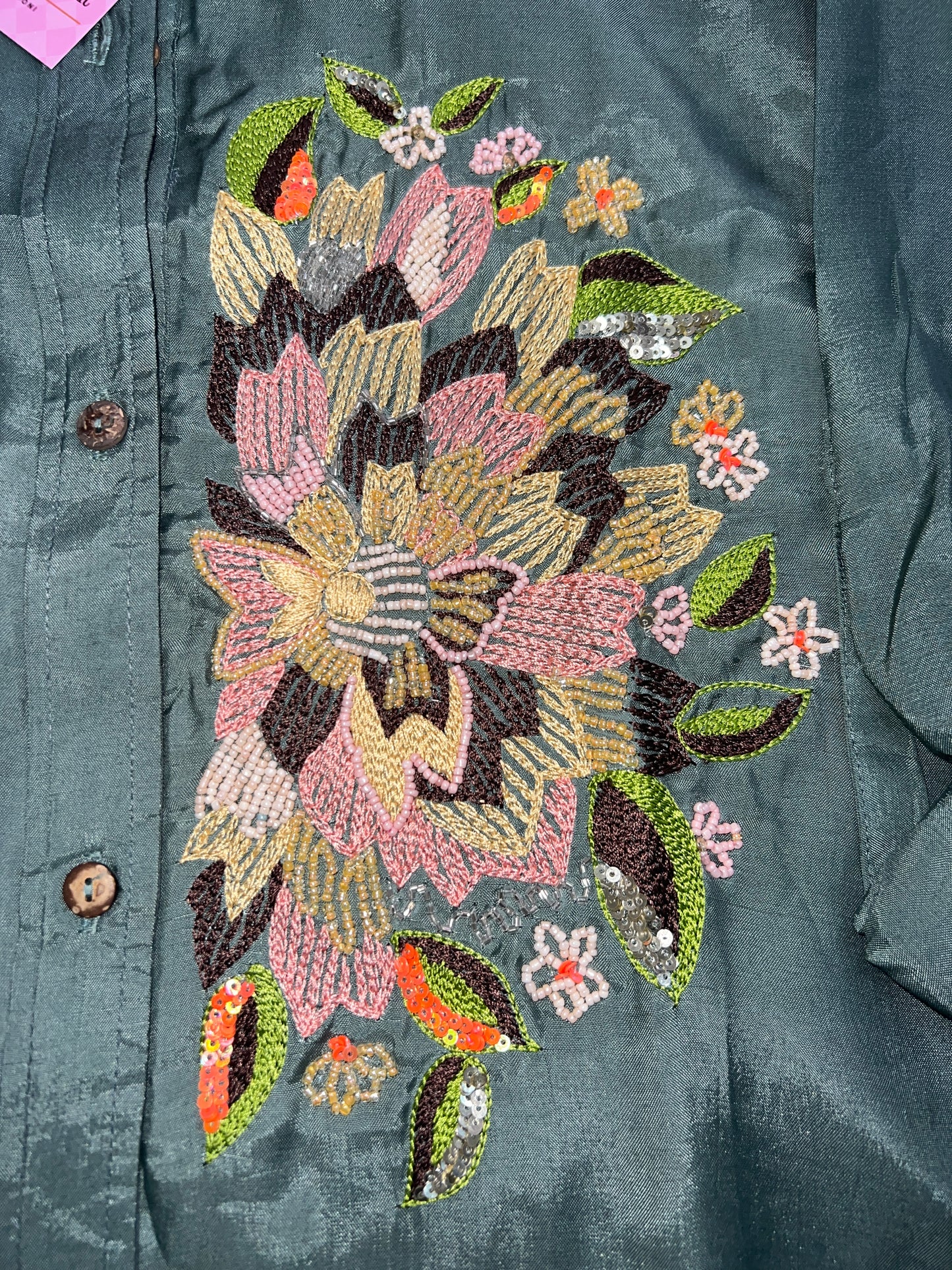 Floral Embroidered Coord set with Drawstring Detail
